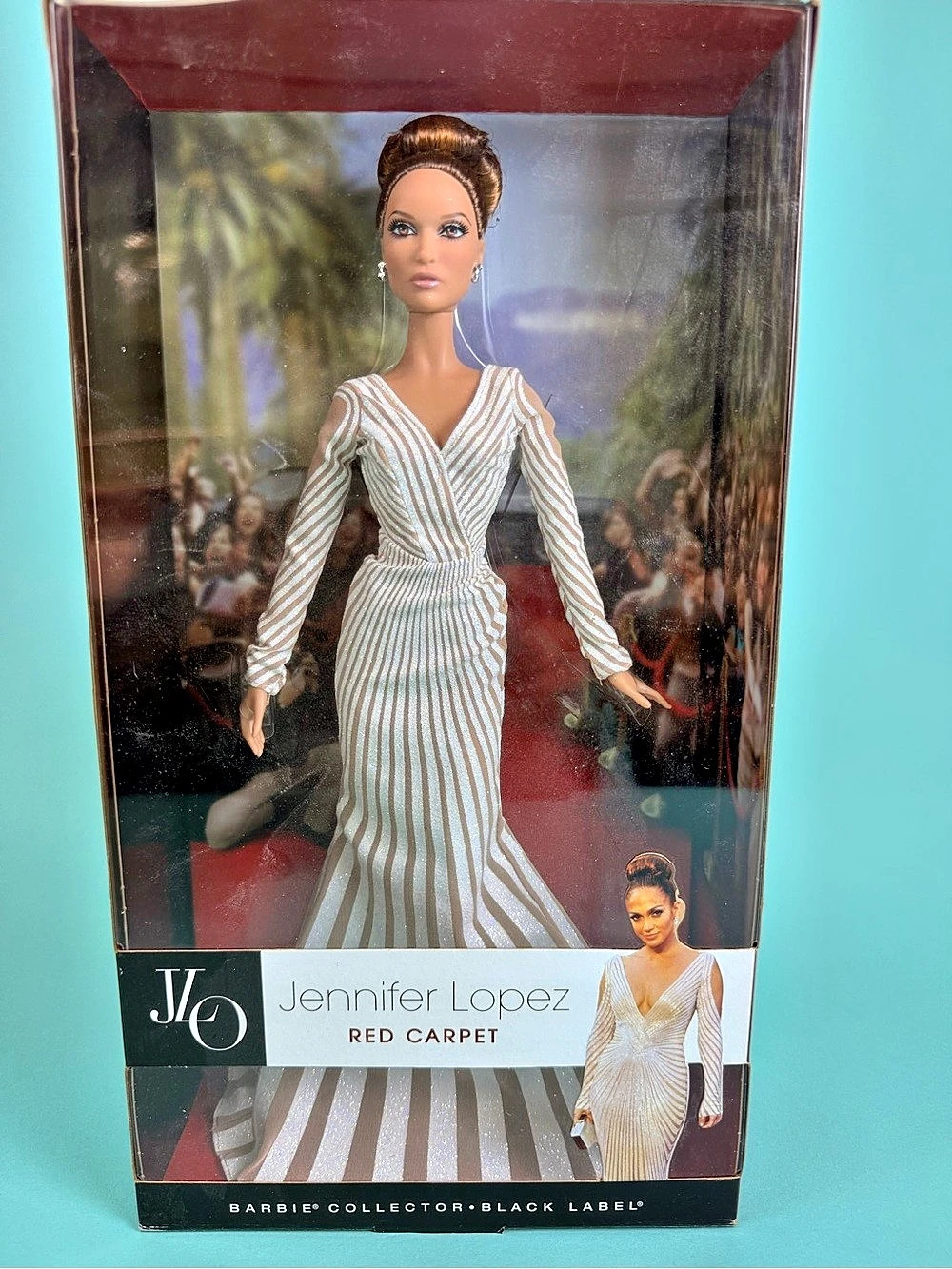 Barbie Jennifer Lopez Red Carpet Red Carpet Doll in White Like New